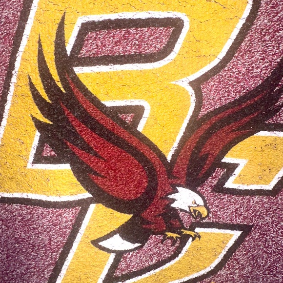 Woolley Threads  Blokecore Style Wool Crew neck warm cozy Boston College Y2K - Picture 2 of 6